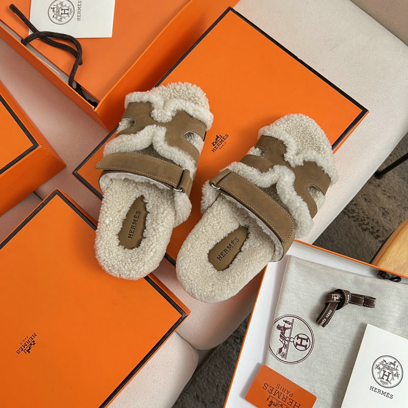 Hermes Wool Slippers SJH091314