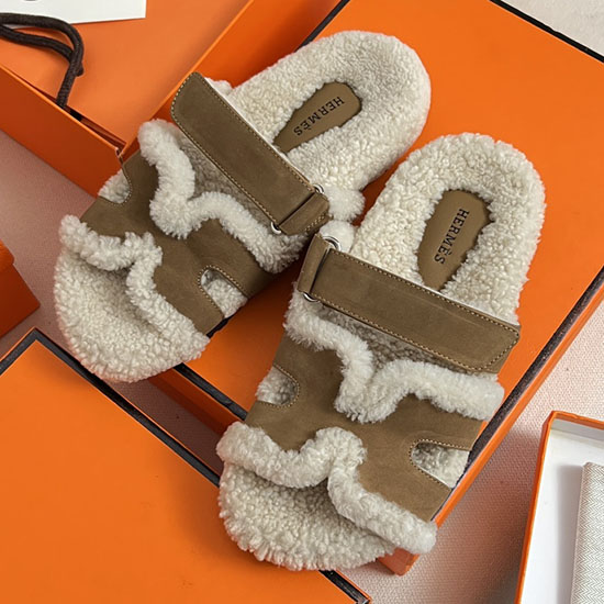 Hermes Wool Slippers SJH091314