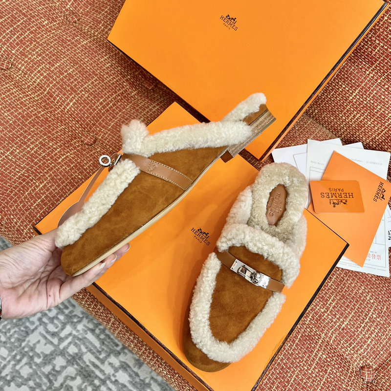 Hermes Wool Slippers SLH091301