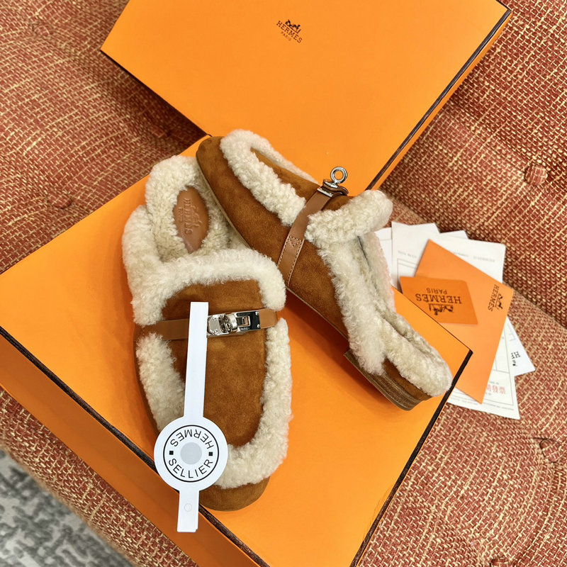 Hermes Wool Slippers SLH091301