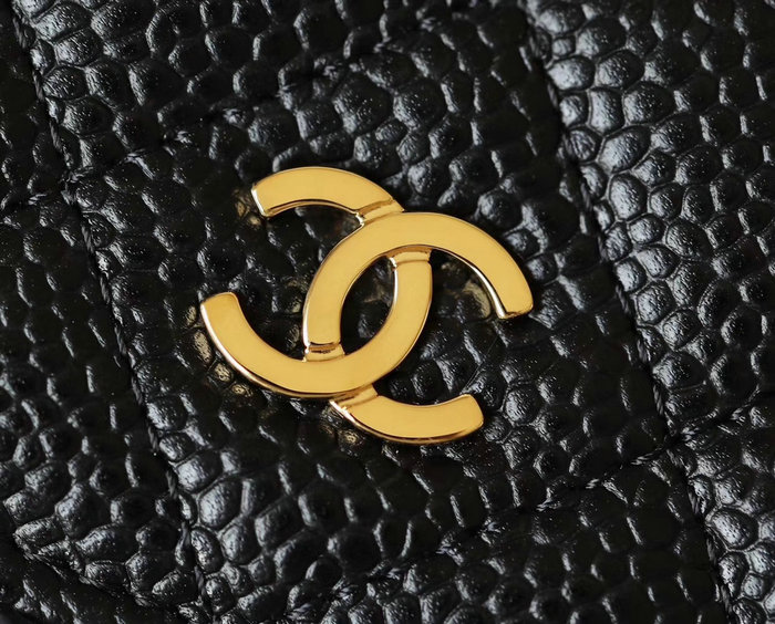 Chanel Caviar Woc Chain Wallet Black With Gold Hardware A33814