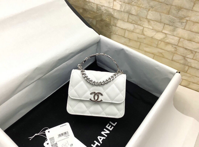 Chanel Clutch with Chain White AP2758