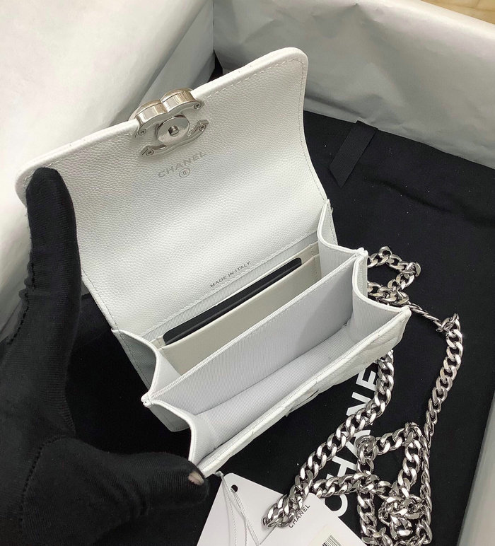 Chanel Clutch with Chain White AP2758