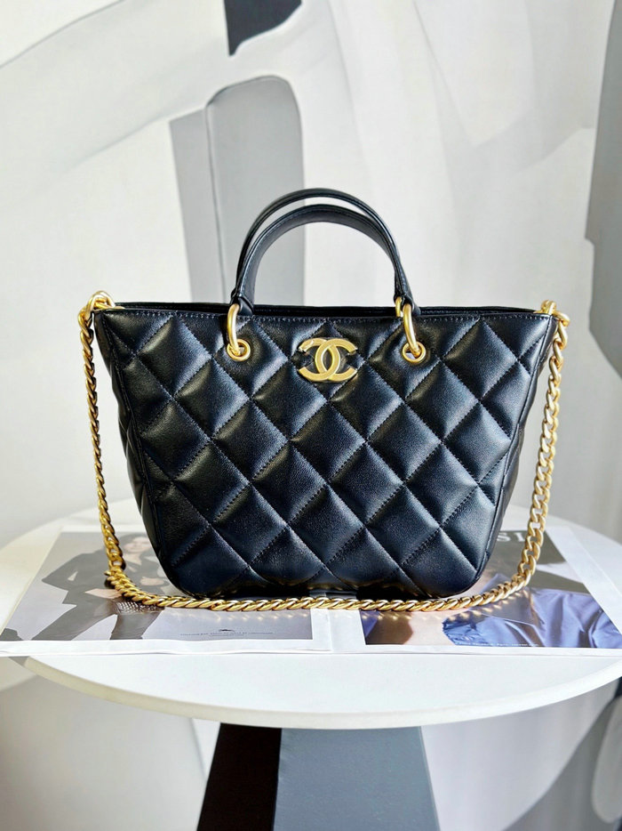 Chanel Lambskin Tote Black AS4188