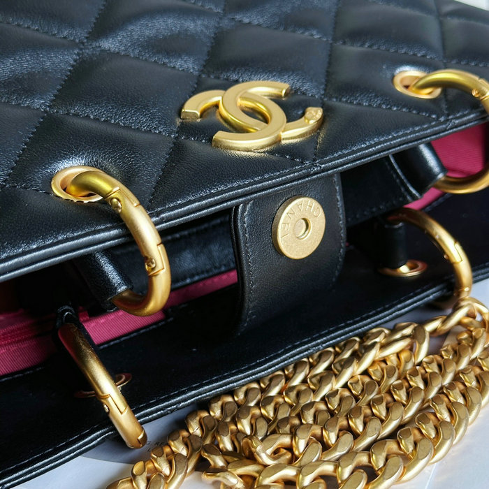 Chanel Lambskin Tote Black AS4188