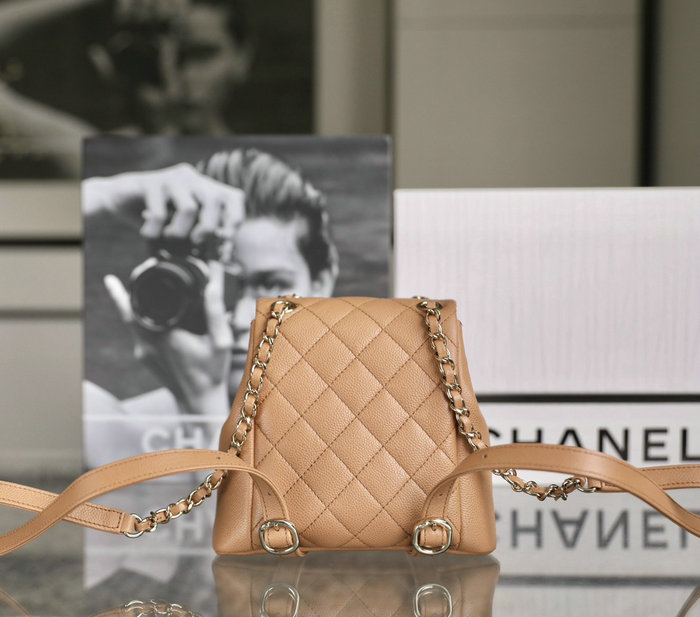 Chanel Small Backpack Brown AS3787