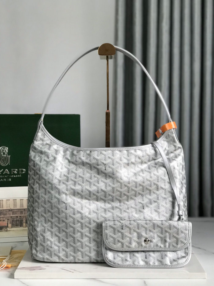 Goyard Boheme Hobo Bag Silver GY020223