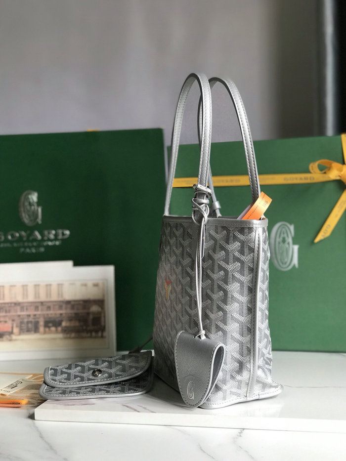 Goyard Goyardine Mini Tote Bag Silver G6003