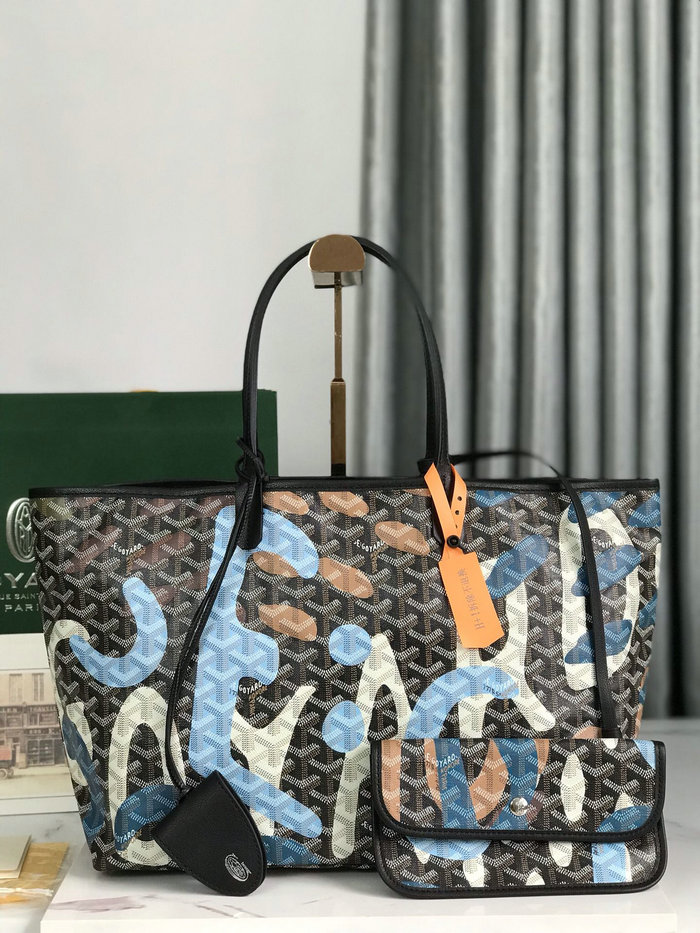 Goyard Saint Louis Tote with Print Blue G6001