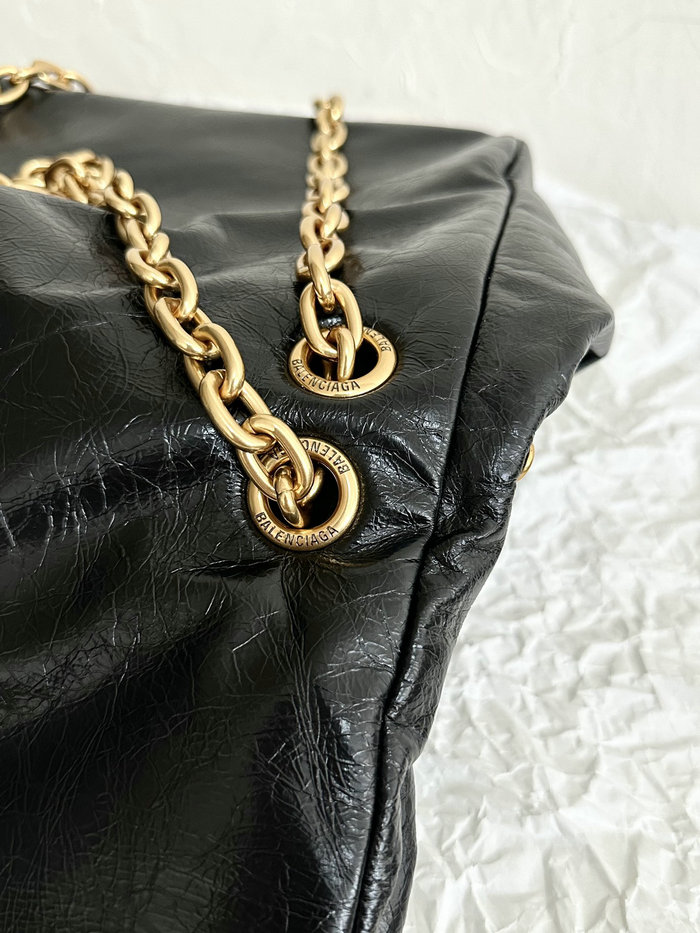 Balenciaga Arena Monaco Medium Chain Bag Black B765945