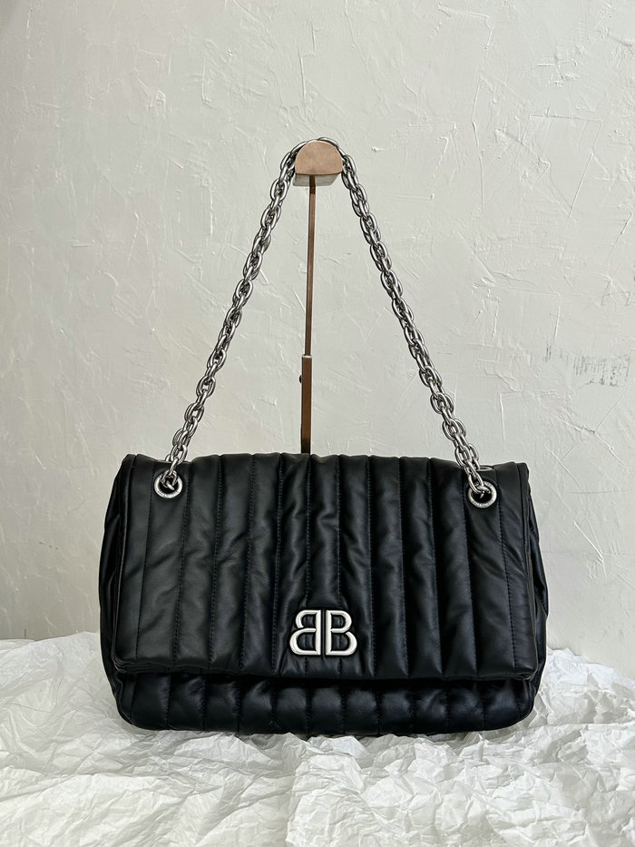 Balenciaga Monaco Medium Chain Bag Black B765945