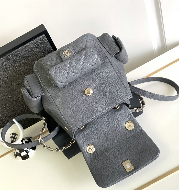 Chanel Backpack Grey AS4398