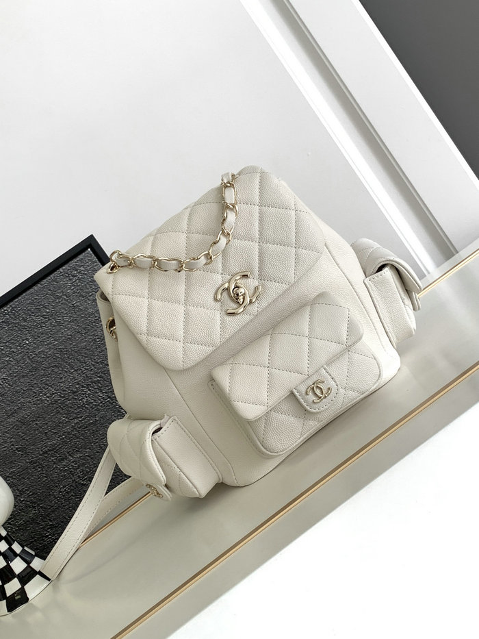 Chanel Backpack White AS4398