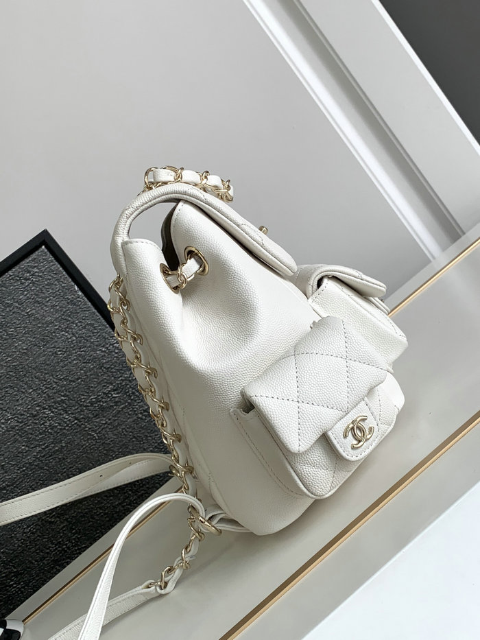 Chanel Backpack White AS4398