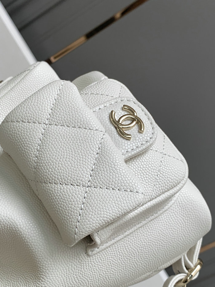 Chanel Backpack White AS4398