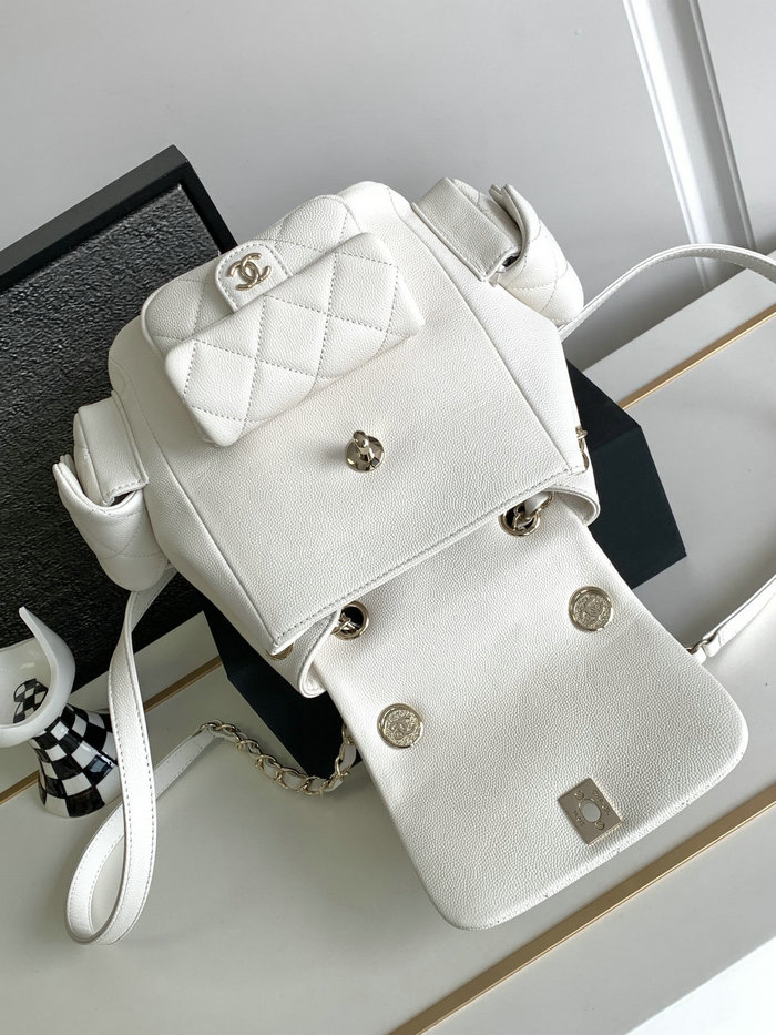 Chanel Backpack White AS4398