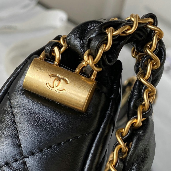 Chanel Calfskin Hobo Bag Black AS4422