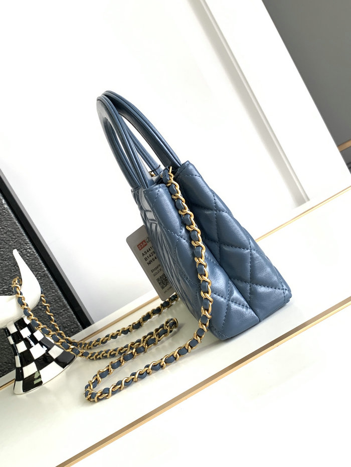 Chanel Mini Shopping Bag Blue AS4416