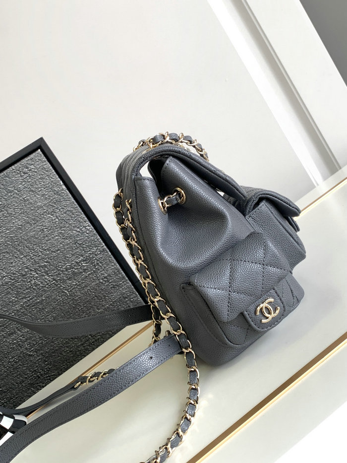 Chanel Small Backpack Grey AS4399