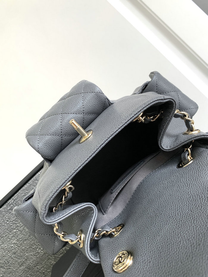 Chanel Small Backpack Grey AS4399