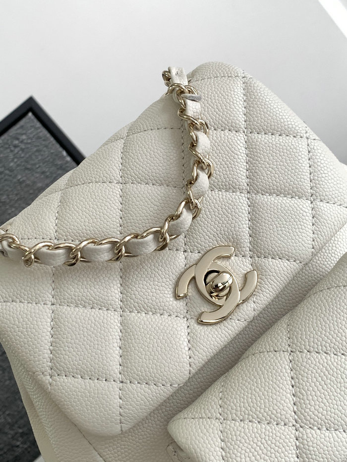 Chanel Small Backpack White AS4399