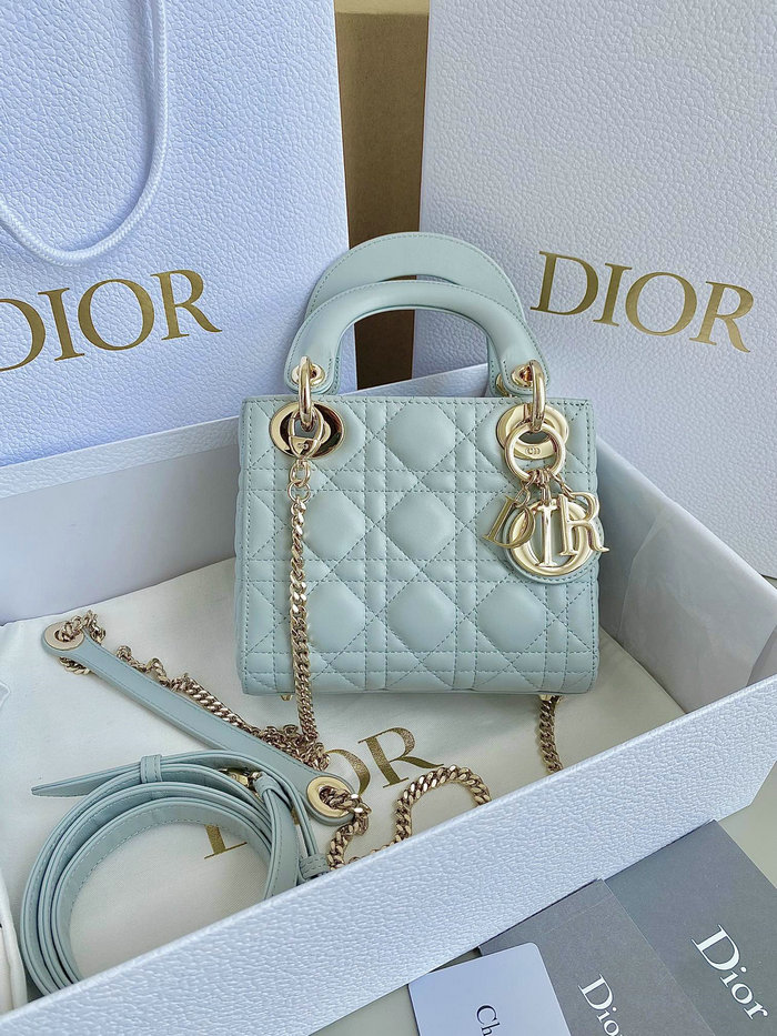 Mini Lady Dior Bag Blue D3310