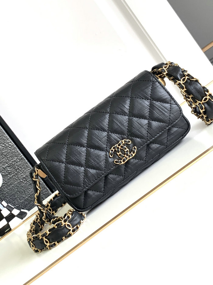 Small Chanel Shoulder Bag Black AS6427