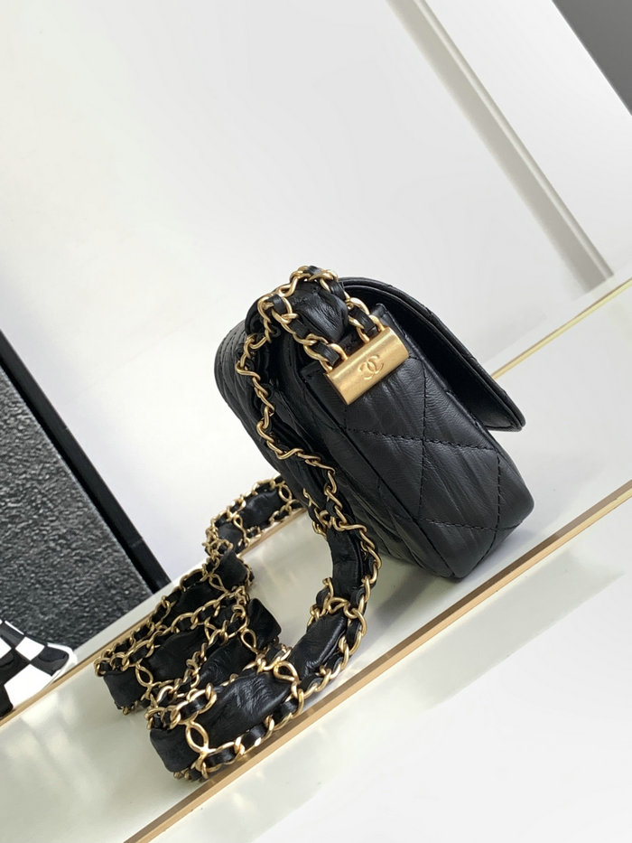 Small Chanel Shoulder Bag Black AS6427