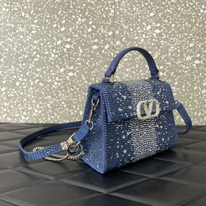 Valentino Mini Vsling Handbag Denim V0097