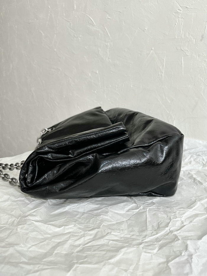 Balenciaga Monaco Large Chain Bag Black With Silver B765933