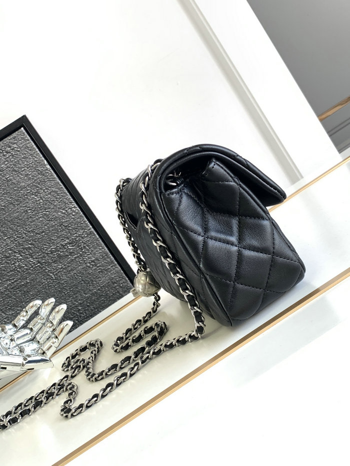 Chanel Lambskin Flap Bag Black AS1787