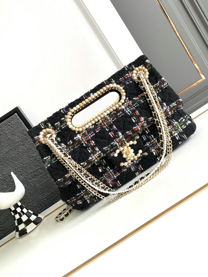 Chanel Large Flap Bag with Top Handle Black AS4221