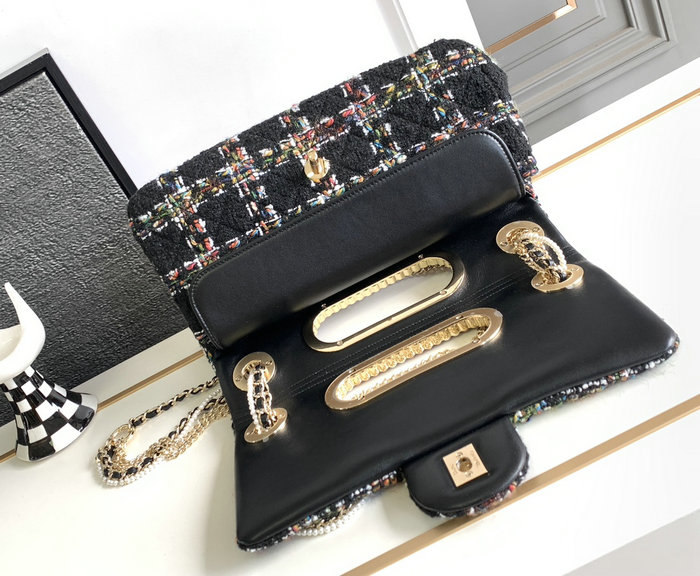 Chanel Large Flap Bag with Top Handle Black AS4221