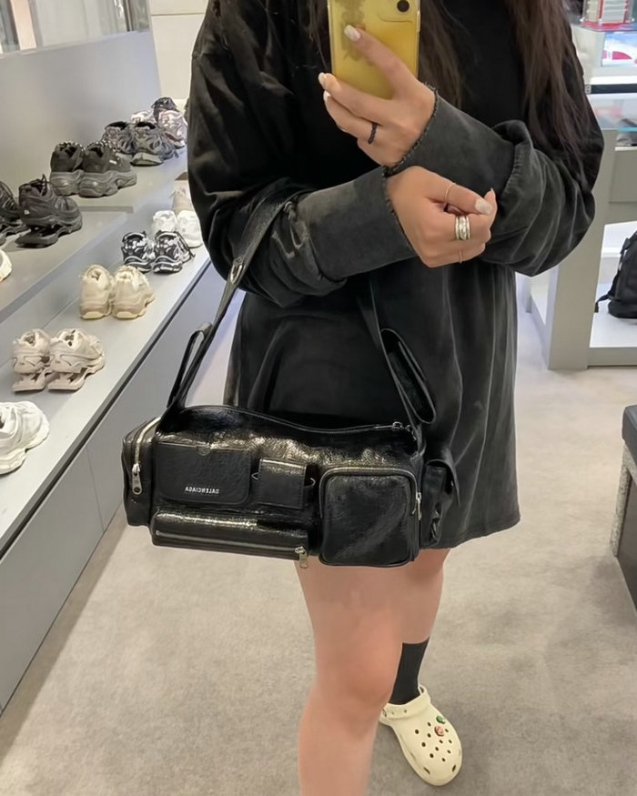 Balenciaga Superbusy Small Sling Bag Black 70216