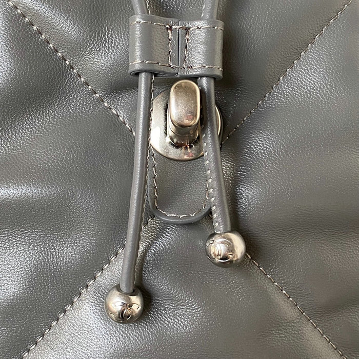 Chanel 19 Lambskin Backpack Grey with Silver hardware AS4223