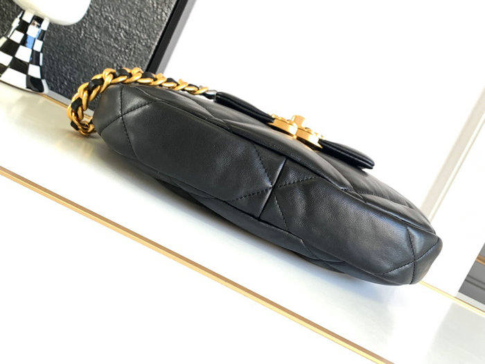 Chanel 19 Lambskin Hobo Bag Black AS4638