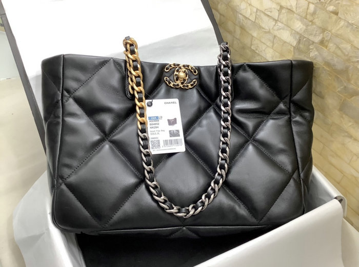 Chanel 19 Shopping Bag Black AS3660