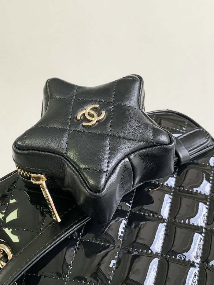 Chanel Backpack & Star Coin Purse Black AS4649