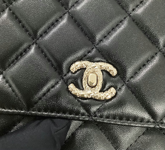 Chanel Flap shoulder with Handle Black AP3574