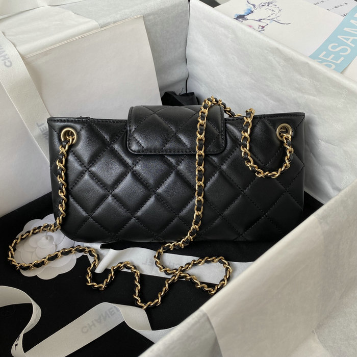 Chanel Lambskin Baguette Bag Black AS4611