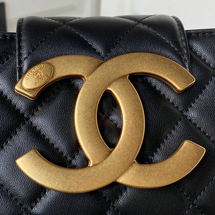 Chanel Lambskin Baguette Bag Black AS4611