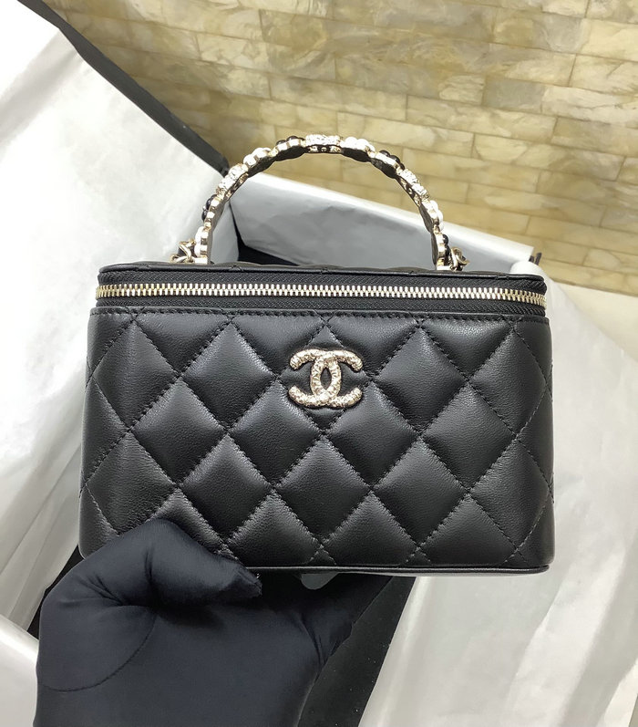 Chanel Lambskin Clutch with Chain Black AP3576