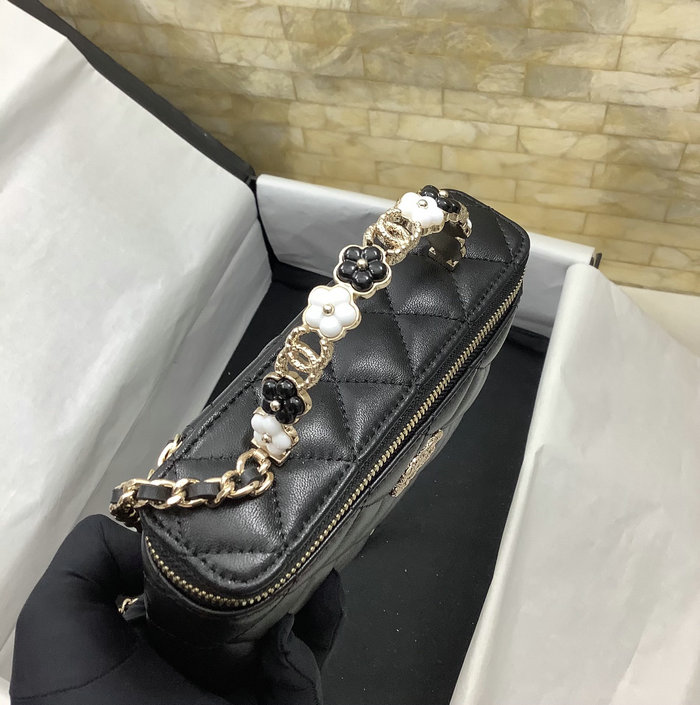 Chanel Lambskin Clutch with Chain Black AP3576