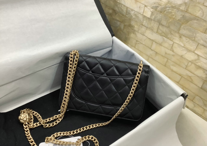 Chanel Lambskin WOC Wallet Black AP3297