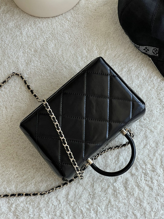 Chanel Leather Small Box Bag Black AS4470