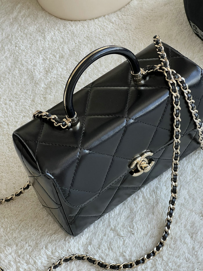 Chanel Leather Small Box Bag Black AS4470