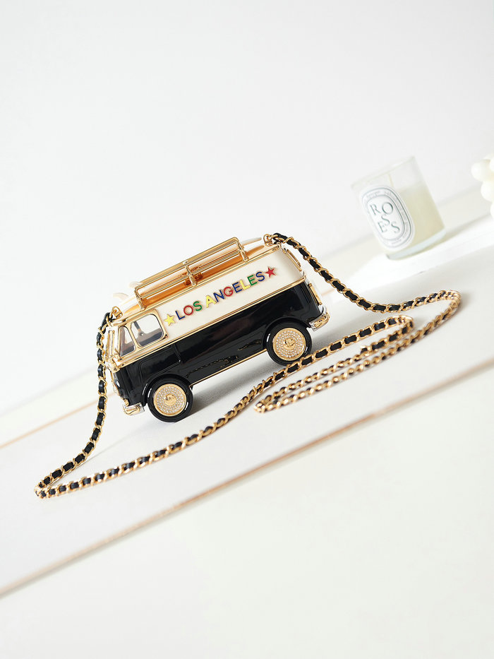 Chanel Mini Van Minaudiere Black AS4590