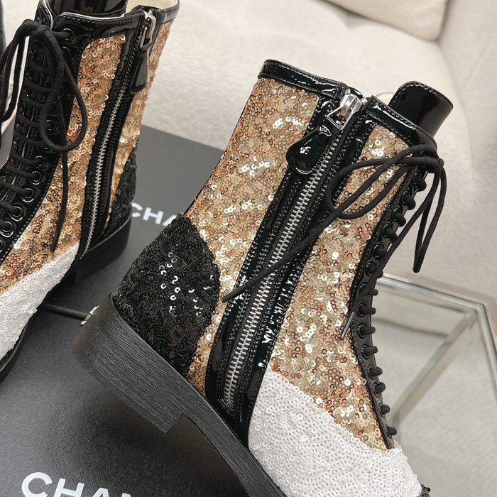 Chanel Sequins Boots SNC111401