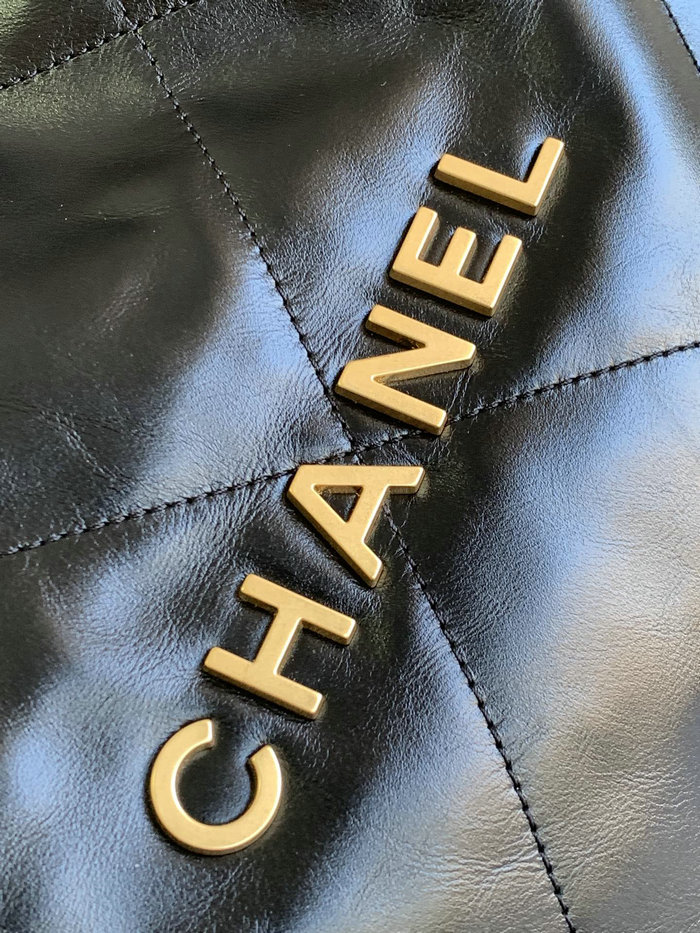 Chanel Shiny Calfskin 22 Handbag with Gold Hardware AS4486