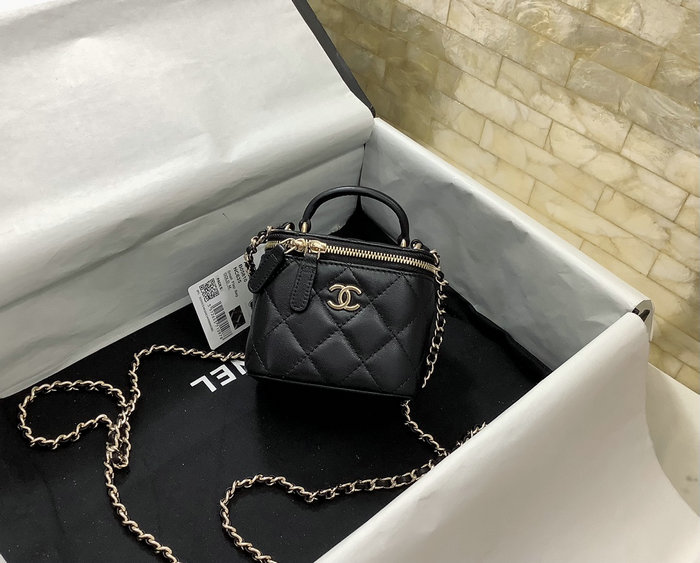 Chanel Small Vanity with Chain Black AP2198